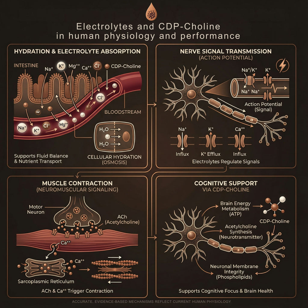 Electrolytes + CDP-Choline, Unflavored (30 sticks)