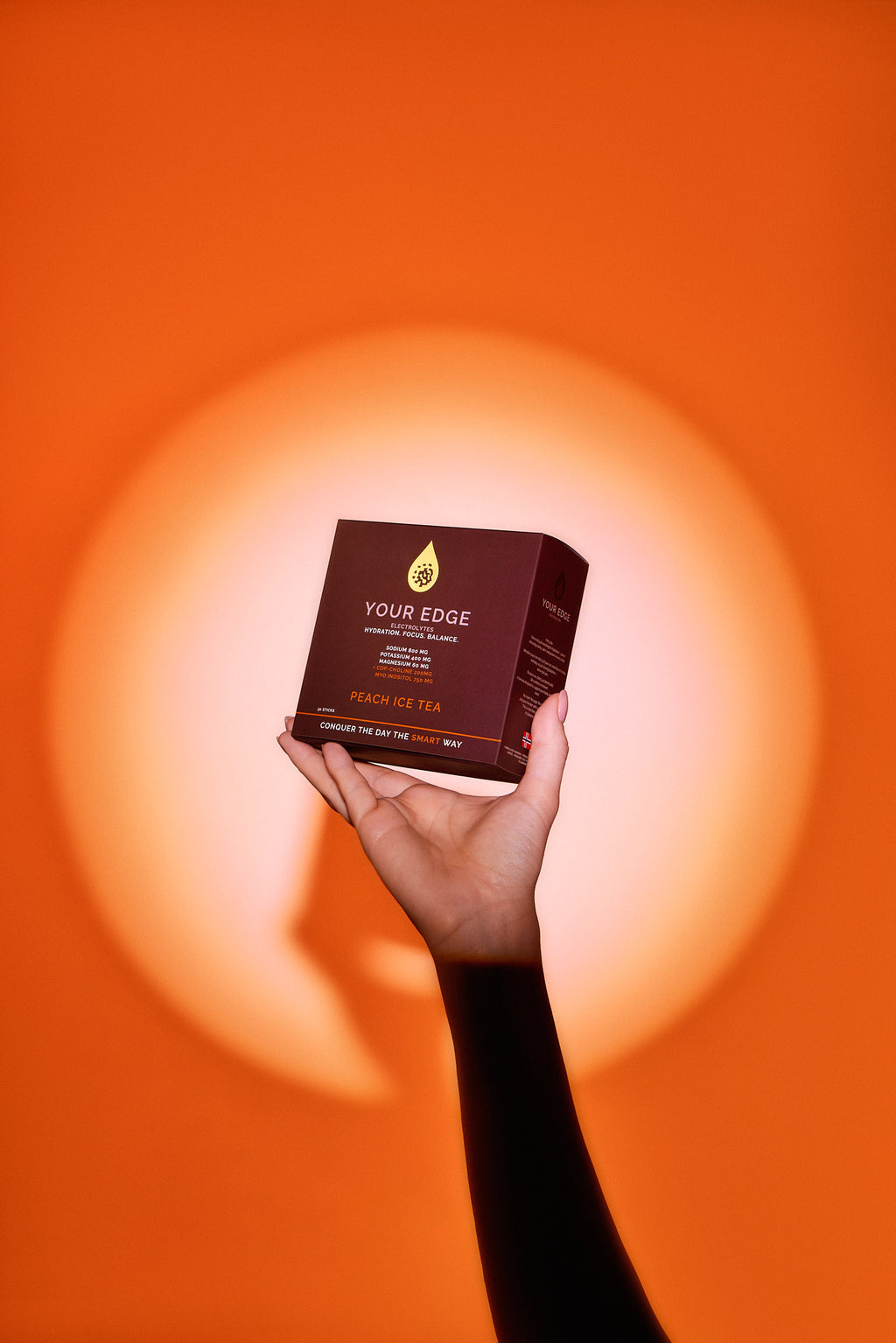 Your Edge Electrolyes + CDP-Choline & Myo-inositol, Peach Ice Tea (30 sticks)