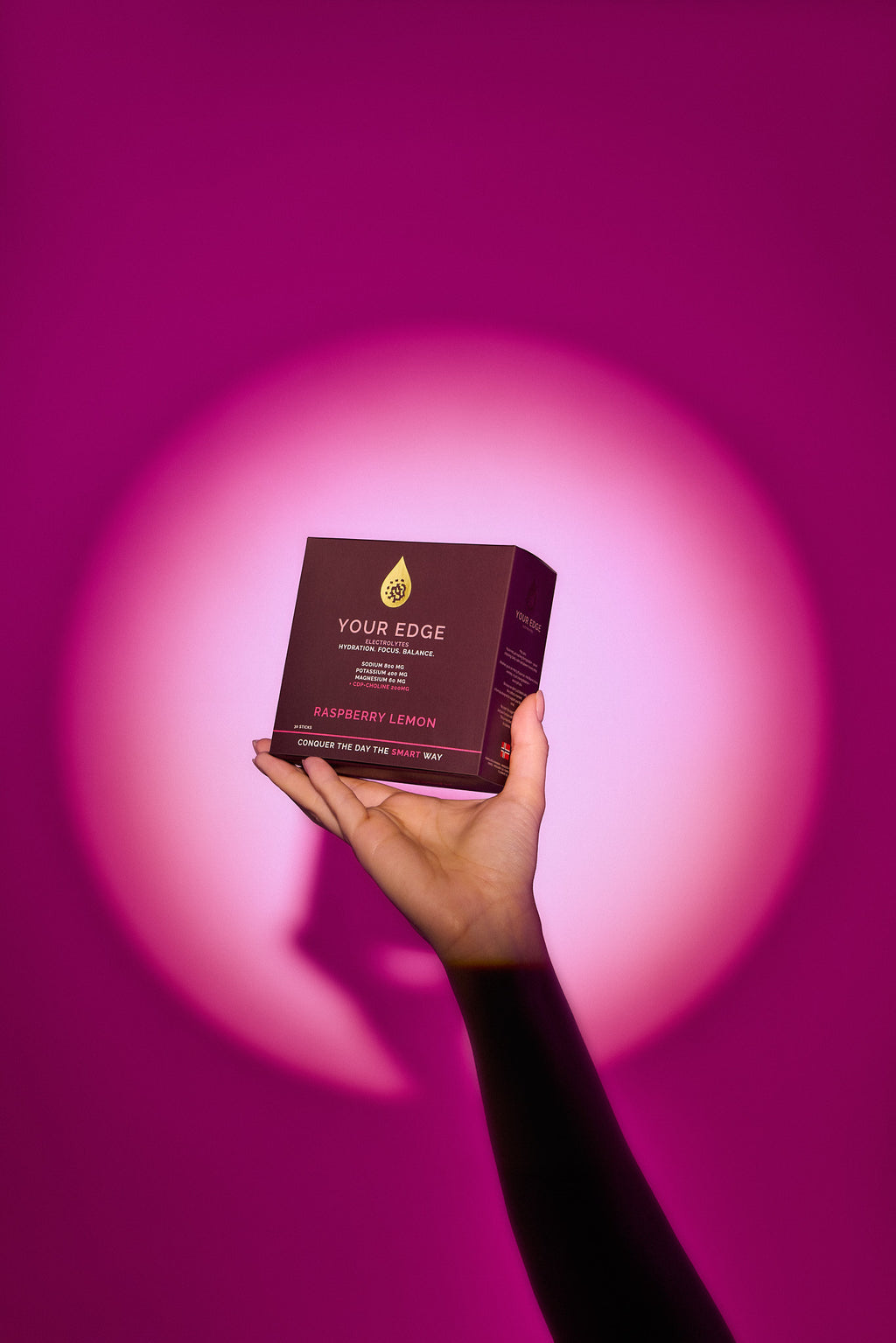 Your Edge Electrolyes + CDP-Choline, Rasberry Lemon (30 sticks)